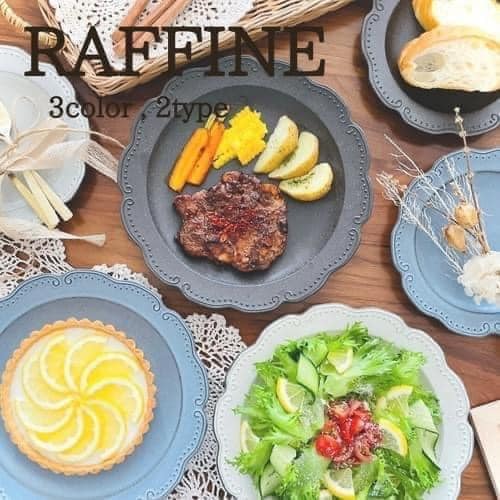 日本餐具 美濃燒餐盤 RAFFINE 蔓籐花175盤  235 盤 王球餐具 (6)
