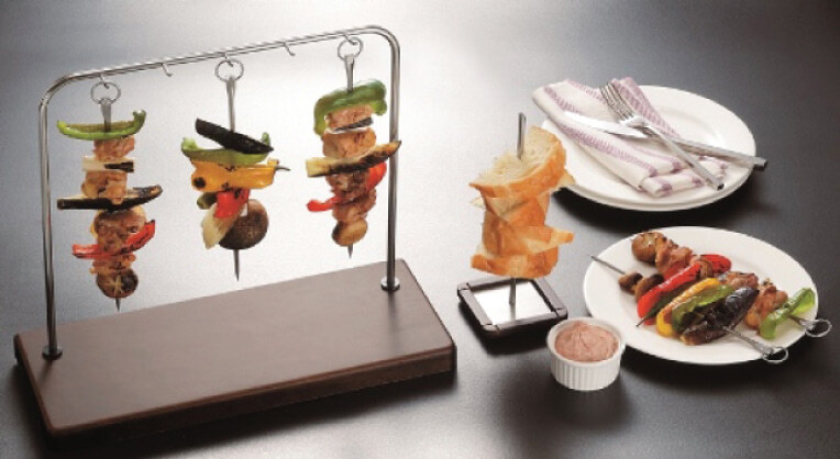 日本餐具 不鏽鋼烤肉叉5入組 21cm 王球餐具 (6)