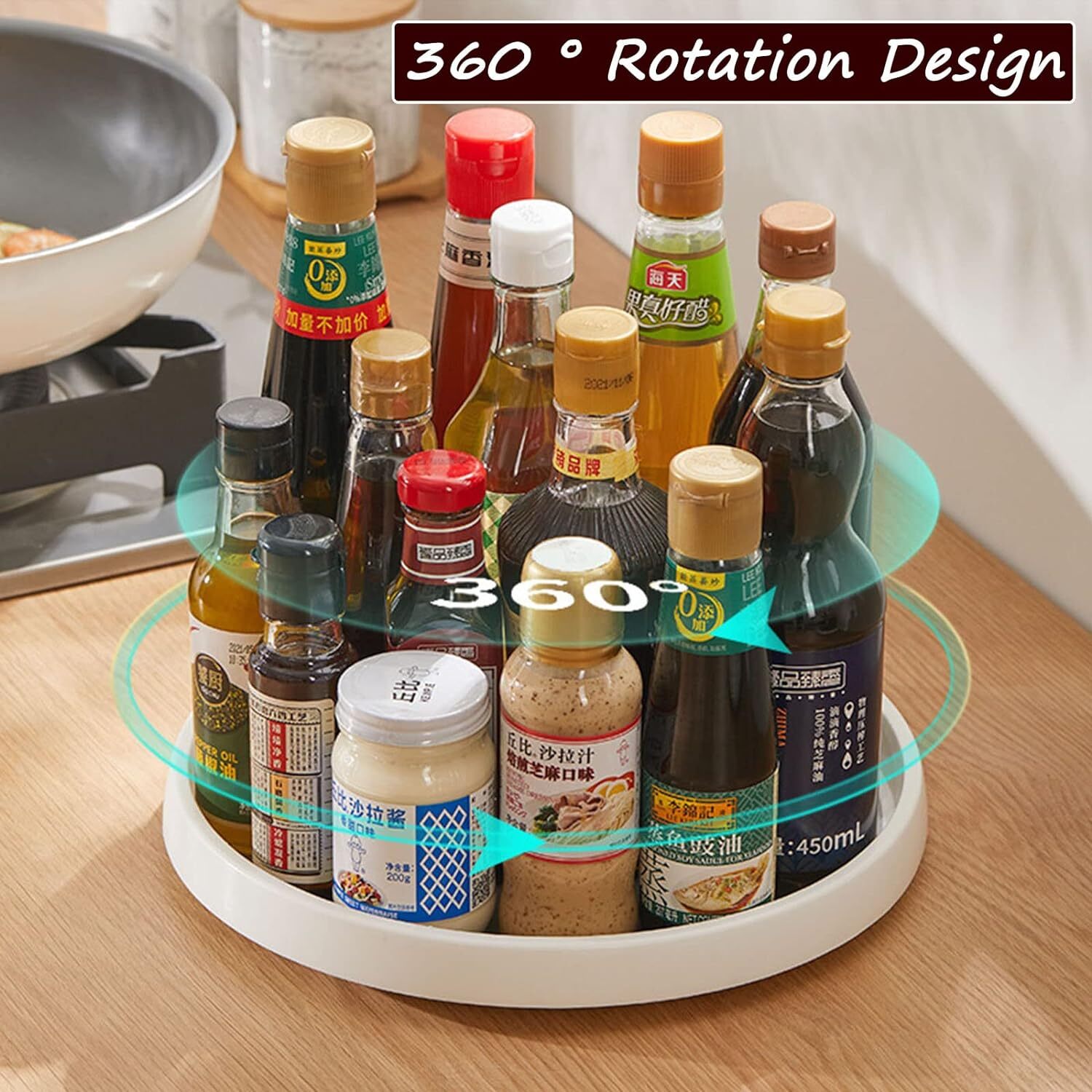 日本餐具 霜山廚房用品 360度旋轉式多功能調味料盤  王球餐具 (4)