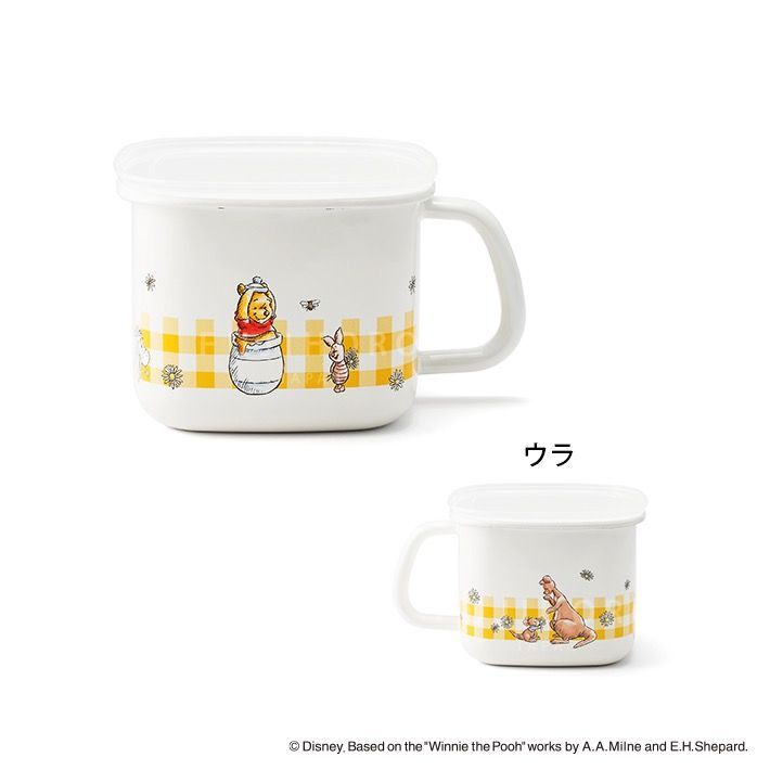 日本餐具 FUJIHORO 富士琺瑯 Disney Winnie the Pooh 小熊維尼方型調理鍋1.4L 王球餐具 (3)