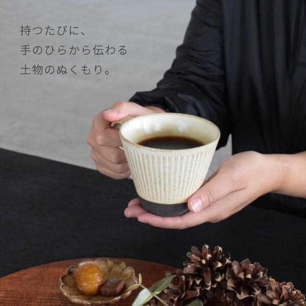 日本餐具 美濃燒瓷器 德草陶瓷馬克杯300ml 王球餐具 (3)