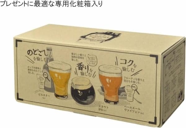 日本餐具 東洋佐佐木啤酒杯三件禮盒組 王球餐具 (3)