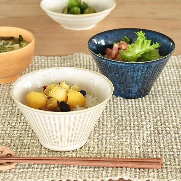日本餐具 美濃燒陶瓷碗 十草飯碗 沙拉碗 王球餐具 (3)