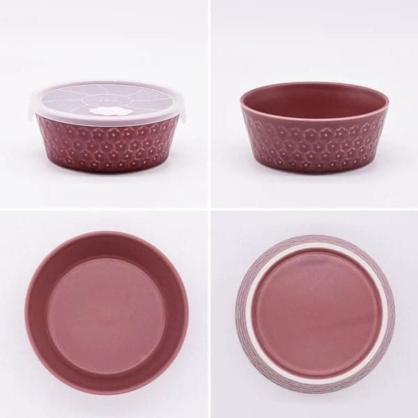 日本餐具 美濃燒瓷碗 壓花附蓋小缽13cm 王球餐具 (5)