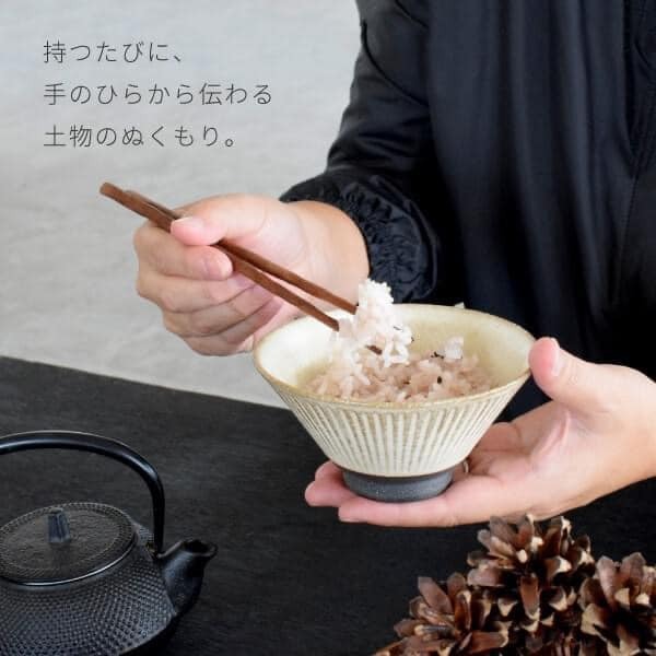 日本餐具 美濃燒陶瓷 德草陶瓷飯碗12cm 王球餐具 (8)