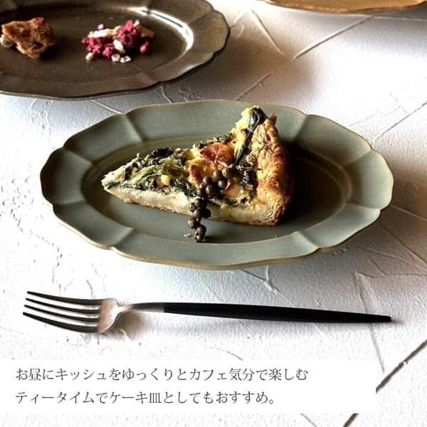 日本餐具 美濃燒陶瓷 仿古橢圓盤19.5cm 王球餐具 (7)