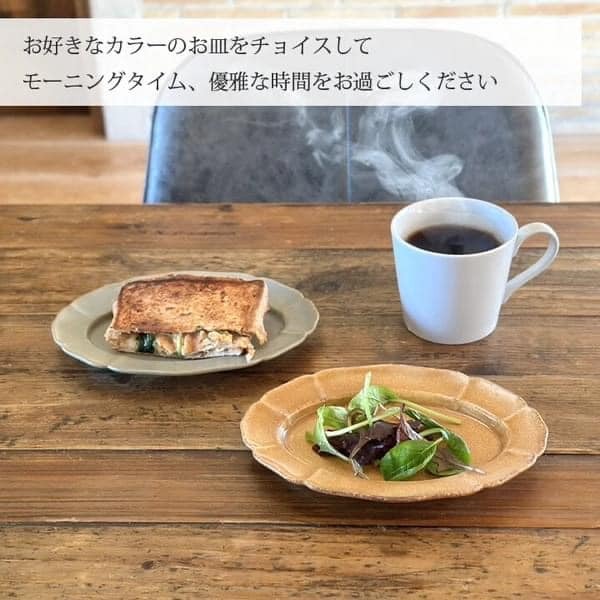 日本餐具 美濃燒陶瓷 仿古橢圓盤19.5cm 王球餐具 (3)