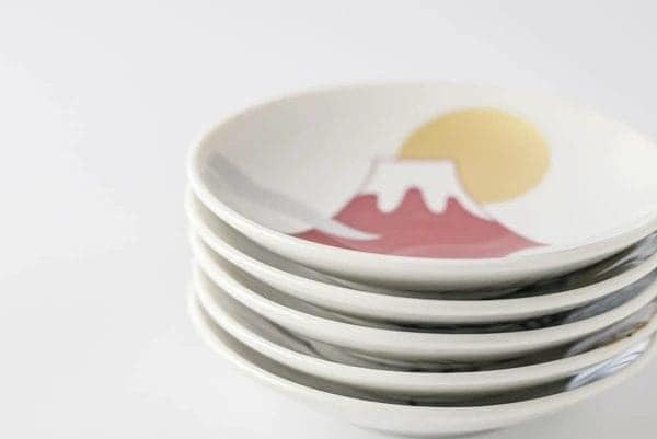 日本餐盤 美濃燒近藤馬山傳統圖案小碟子禮盒組 王球餐具 (2)