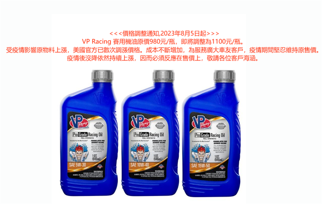 VP Racing Fuels Taiwan 勝力企業社 | Classification - 公告