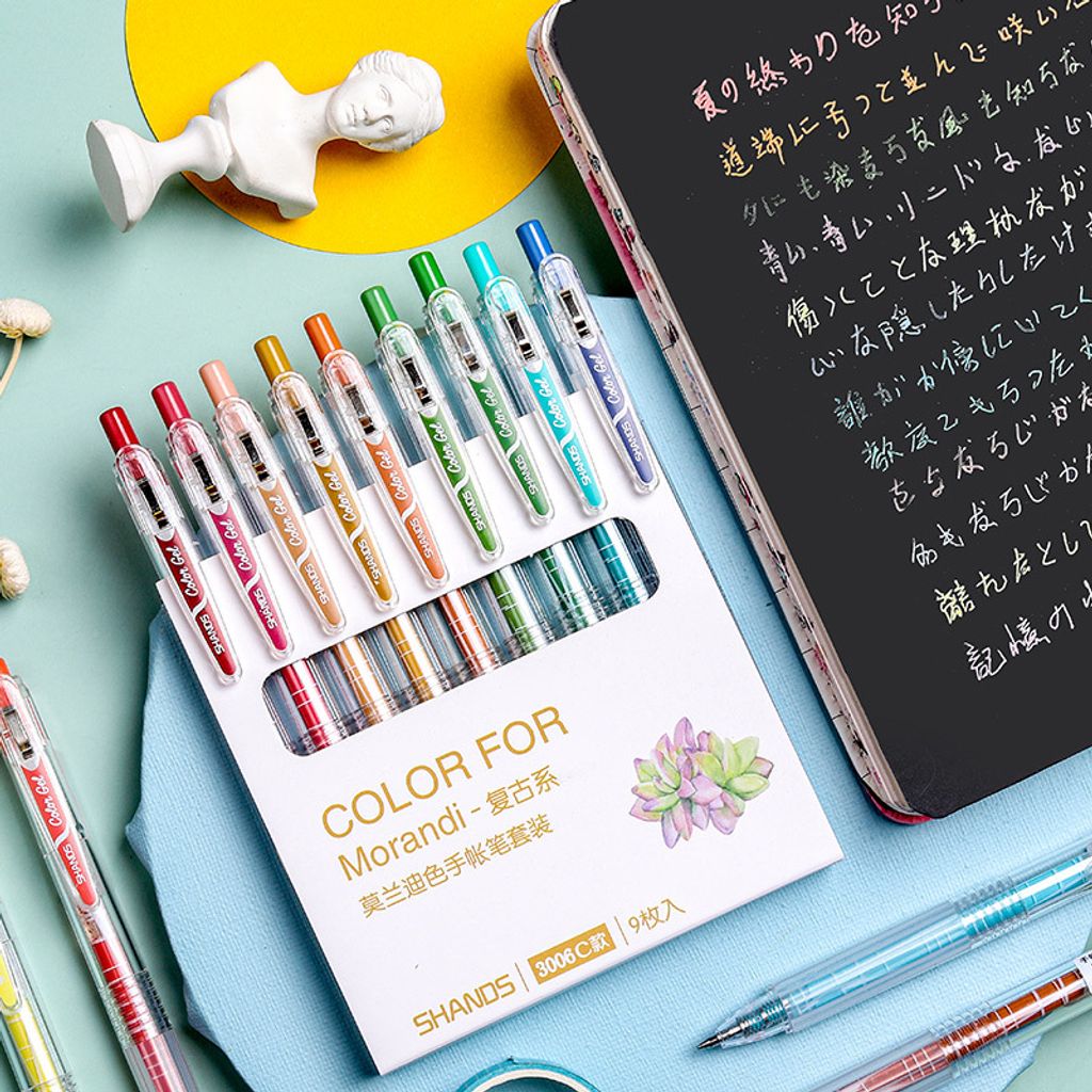 9 Pcss of Morandi Color Gel Pens, Retro Pocket Pen Set, Kawaii Japanese  Color Gel Pens for Students to Take Notes, Macaron Color Ink Gel Pen -   Sweden