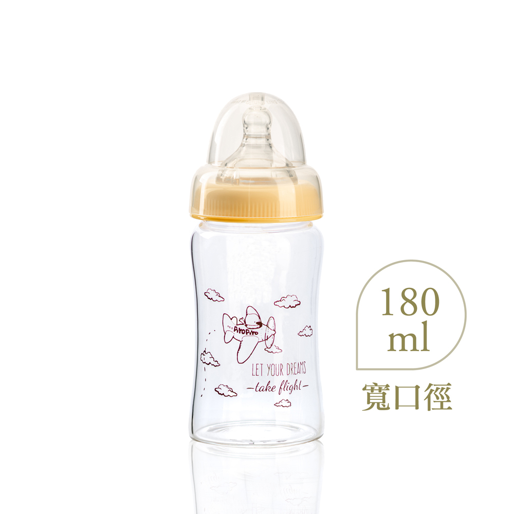 晶鑽玻璃葫蘆寬口奶瓶-180ml