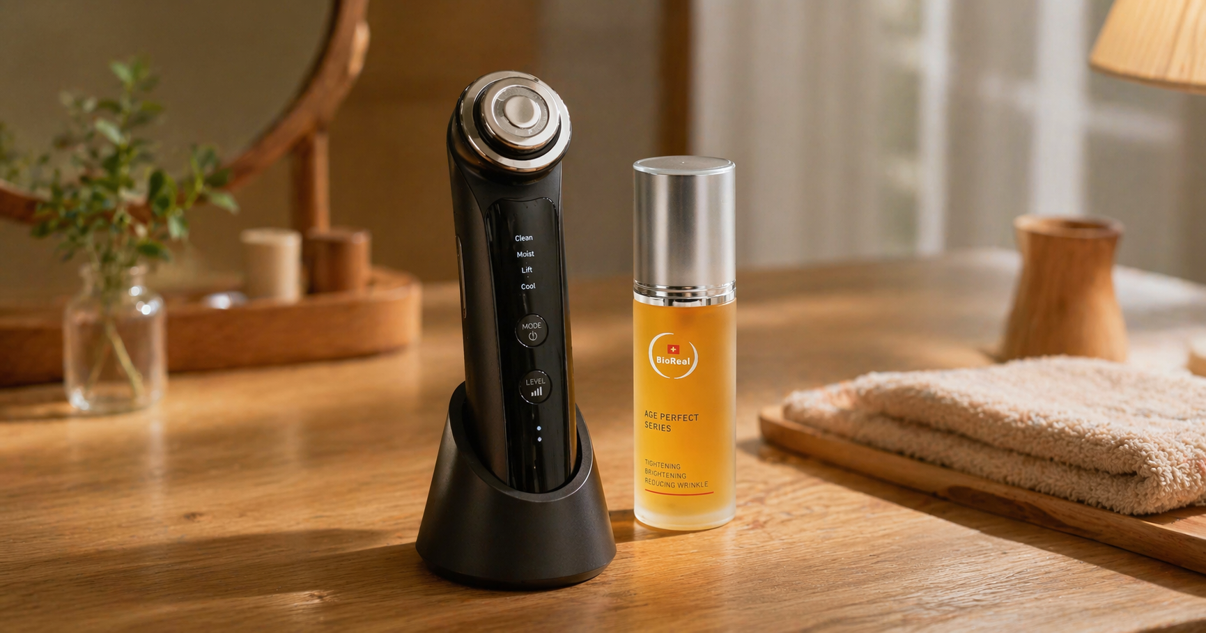 美容儀器與護膚精華展示