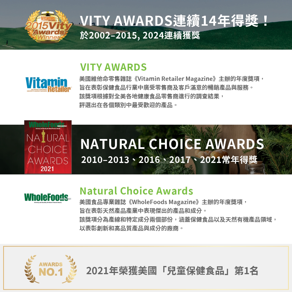 NaturesPlus 天然佳 得獎獎項