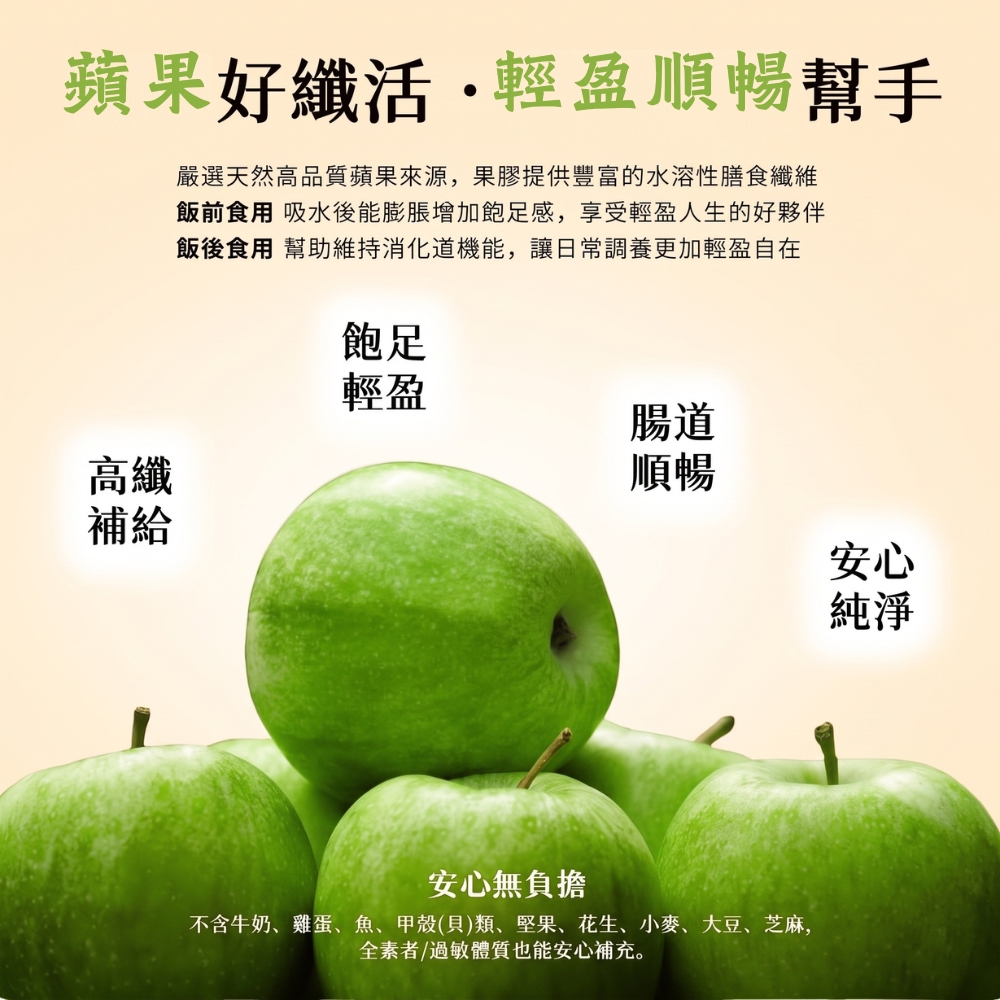 輕盈美型・蘋果果膠錠_特色介紹
