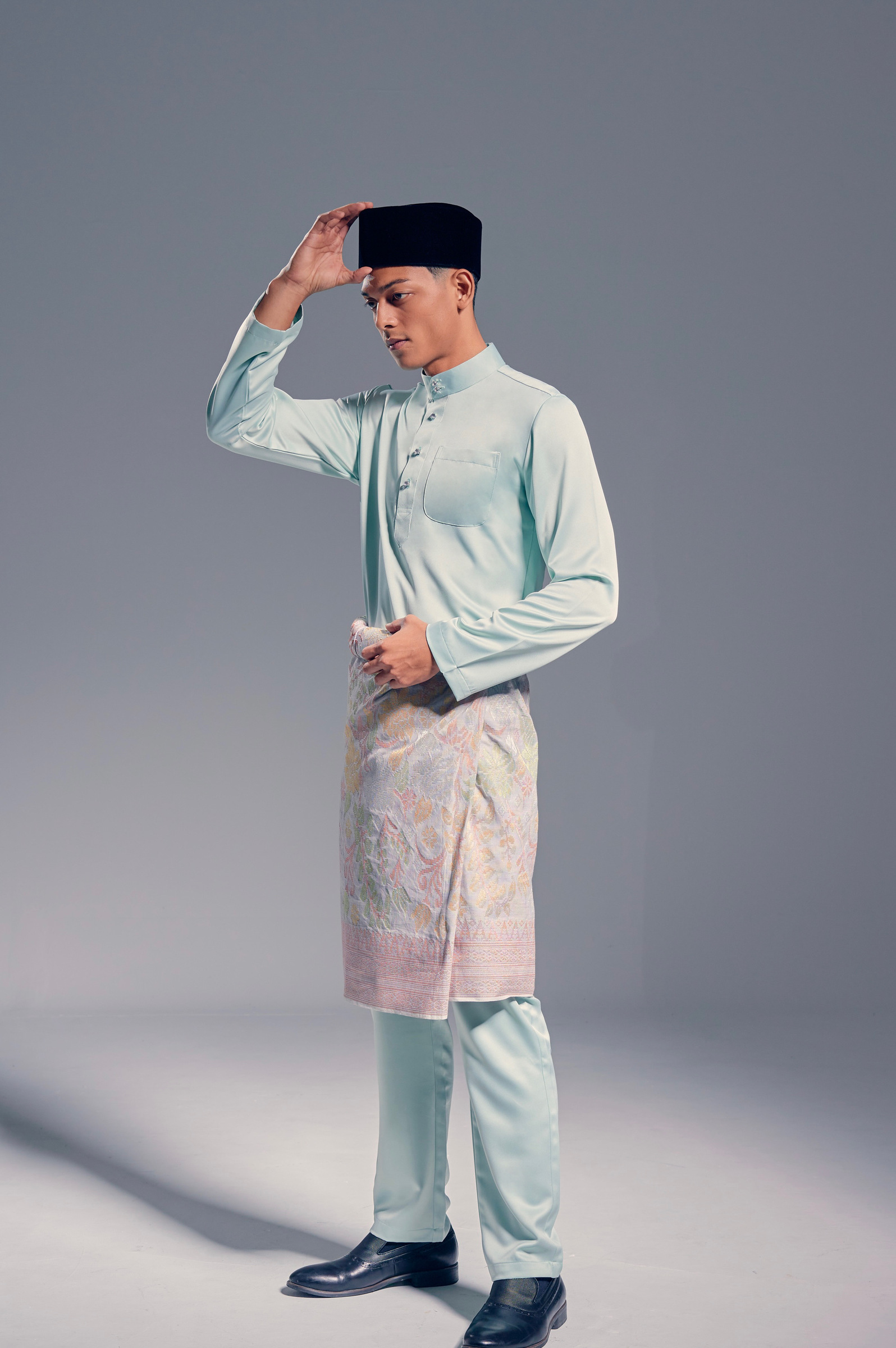 Baju Melayu Modern Fit (Mint Green) Bilal RTW