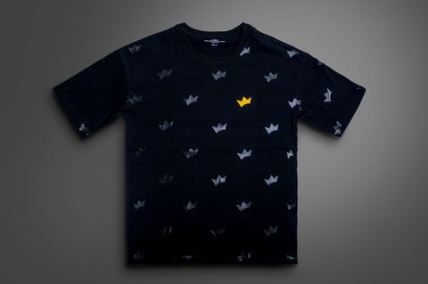 Plain Invisible Print Black Tee (Front)