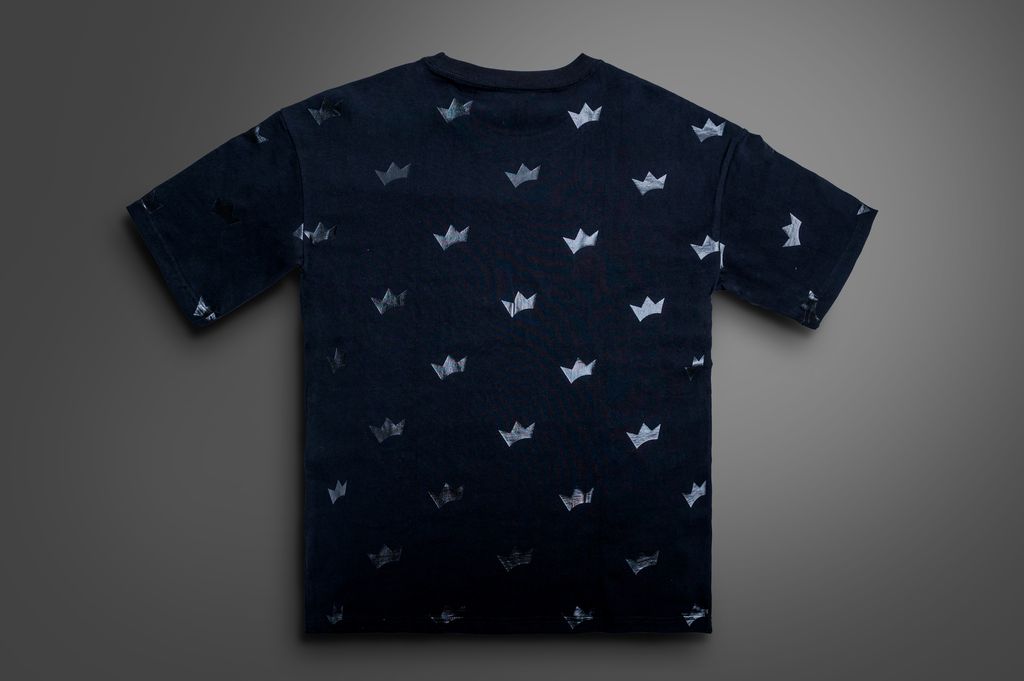 Plain Invisible Print Black Tee (Back)