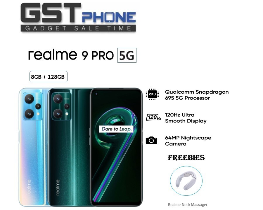 realme 9 Pro 5G (8GB+5GB Extended Ram)+128GB Rom (Original Malaysia Set)  With Premium Gift –