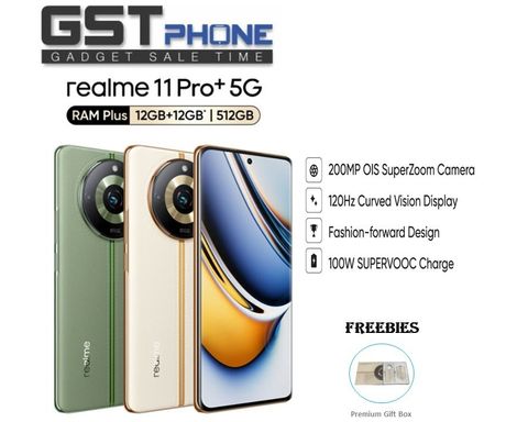 realme 11 Pro 5G (8GB+8GB Extended Ram)+256GB Rom (Original Malaysia Set)  With Premium Gift –