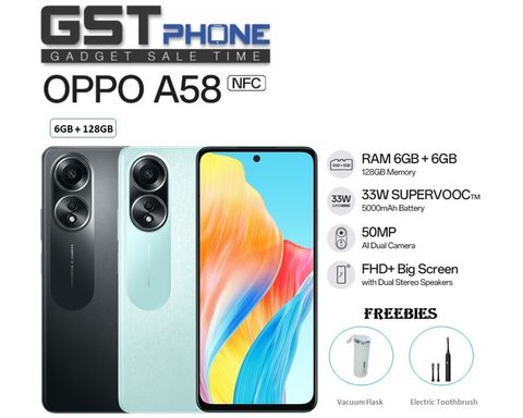 Oppo A38 (4GB+4GB Extended Ram)+128GB Rom (Original Malaysia Set) With  Premium Gift