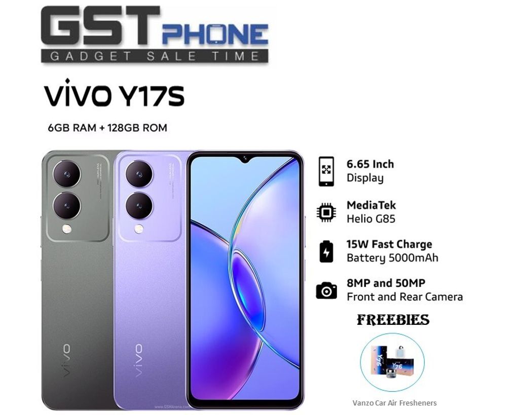 Vivo Y17s (6GB+6GB Extended Ram)+128GB Rom (Original Malaysia Set) With  Premium Gift