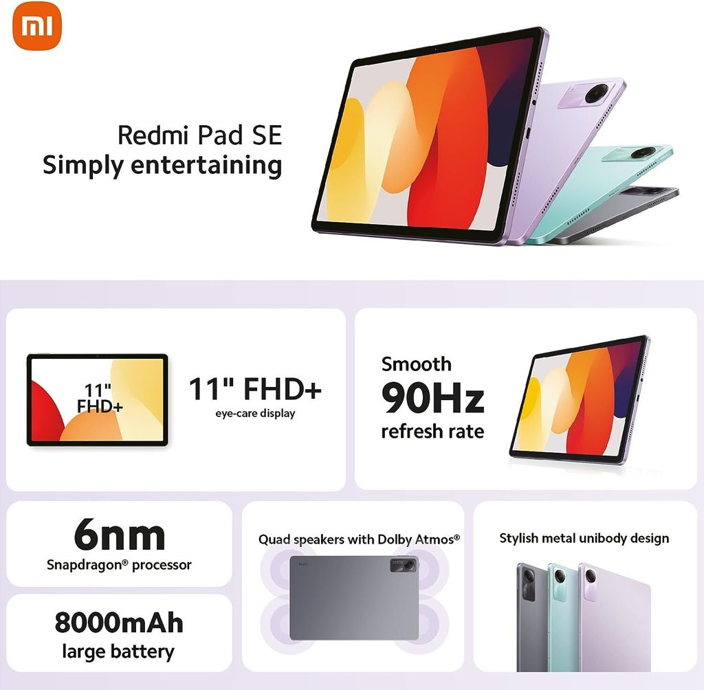 Xiaomi Redmi Pad SE 8GB + 256GB – Original Malaysia Set – Satu Gadget Sdn.  Bhd.