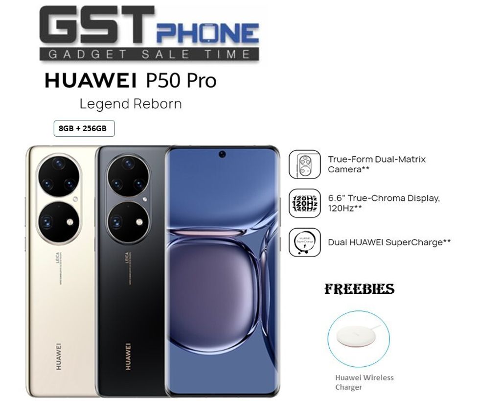 Huawei P50 Pro 8GB Ram+256GB Rom (Original Malaysia Set) With Premium Gift  – GSTphone.my