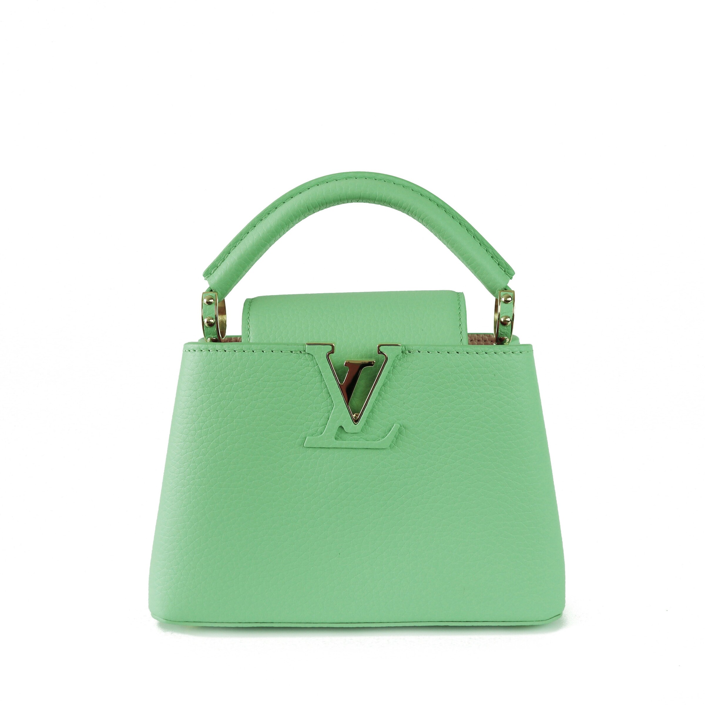 Louis Vuitton Mini Capucines Vert Pomme Green Taurillon Leather