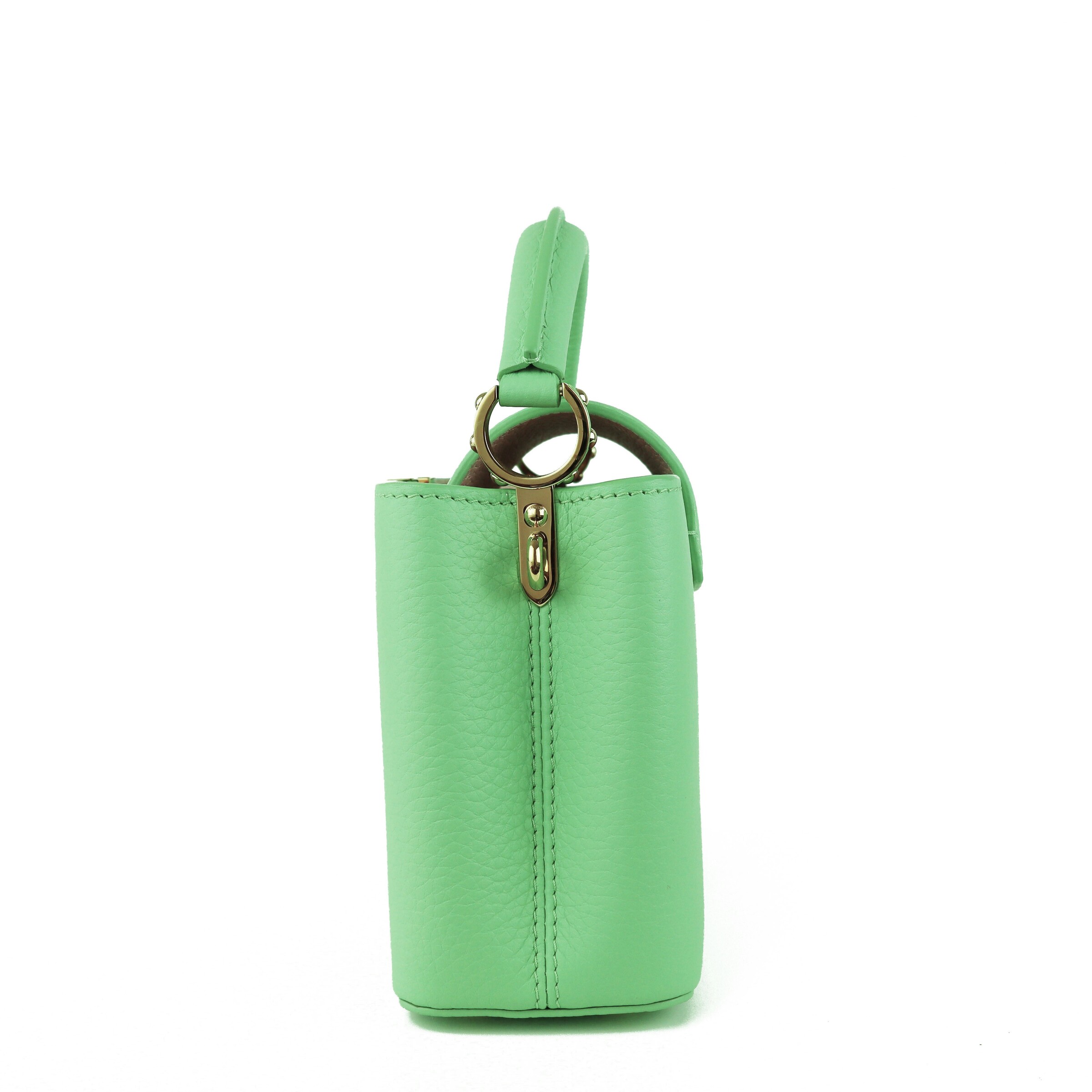 LOUIS VUITTON Taurillon Mini Capucines Vert Pomme 1271646