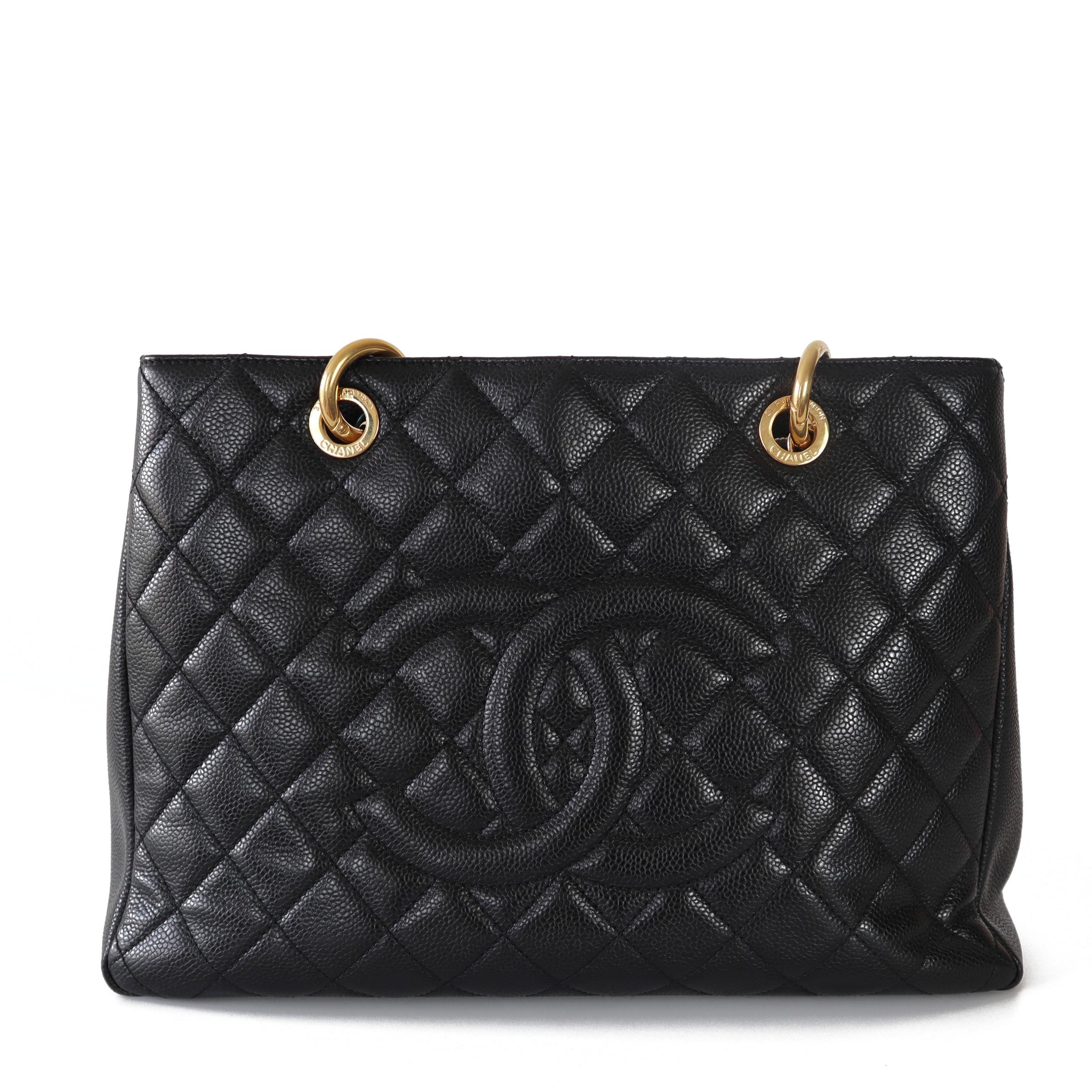 Chanel Grand Shopping Tote (GST) in Black Caviar GHW – Vintaged