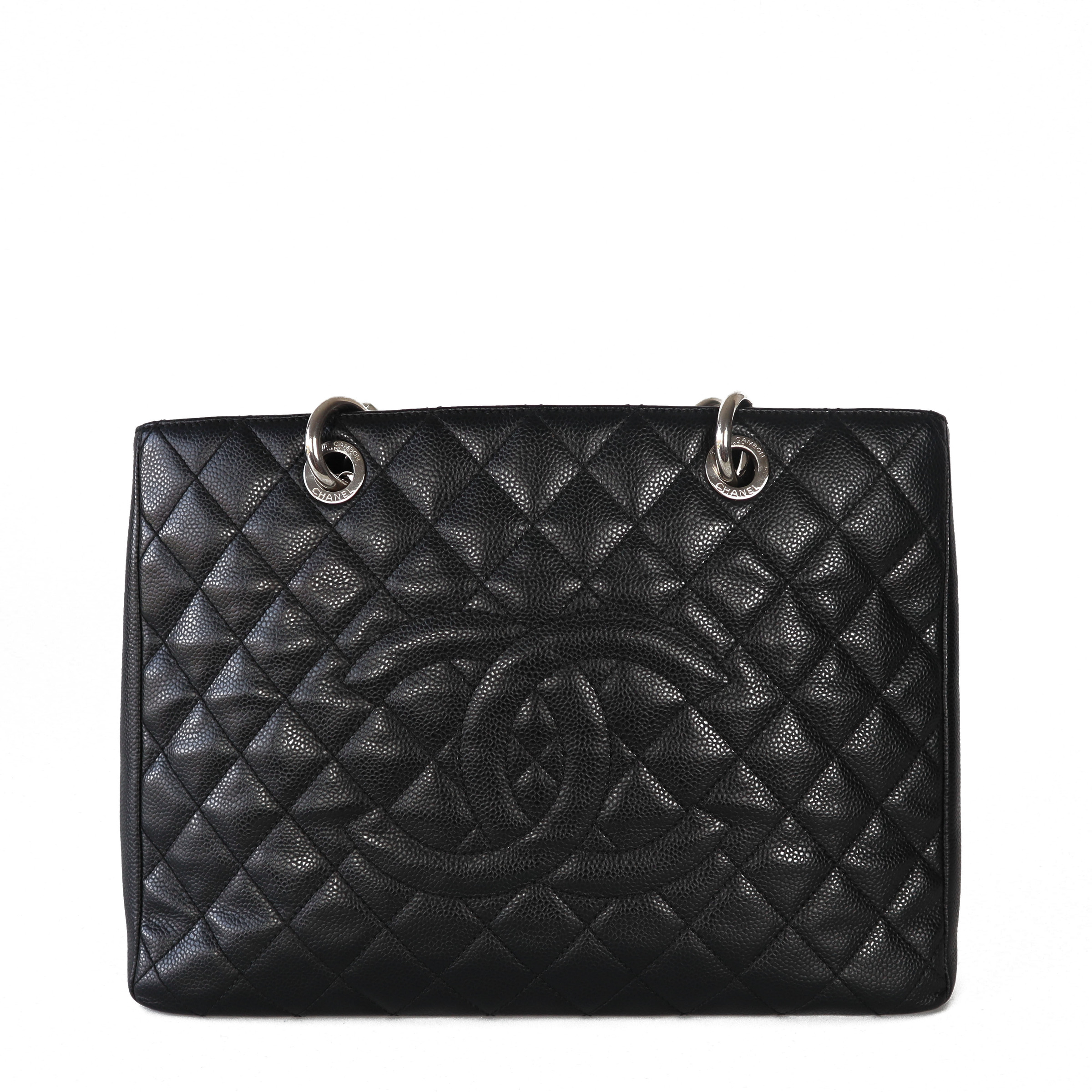 CHANEL, Bags, Chanel Caviar Gst Tote Shopping Bag Black