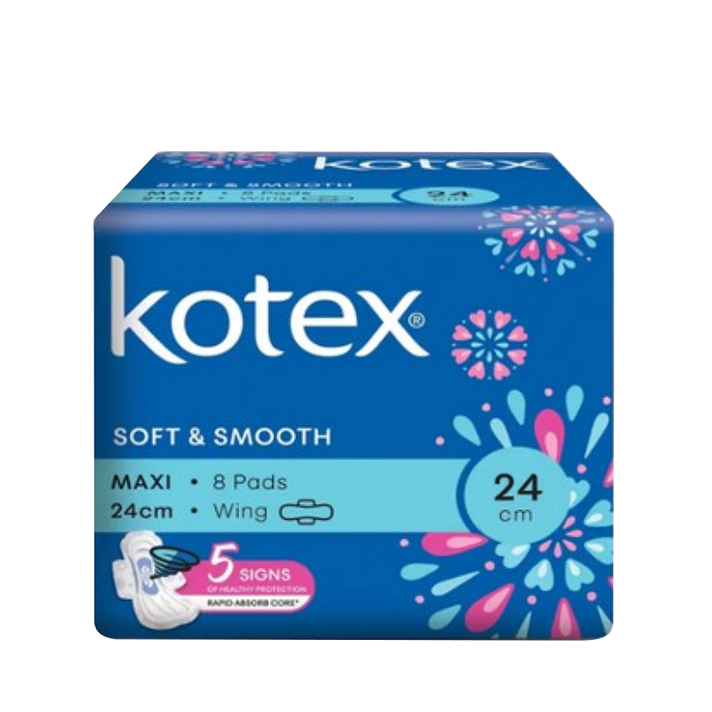 Kotex Soft & Smooth Heavy Flow Pad (Slim, Maxi, Maxi Wing, Overnight