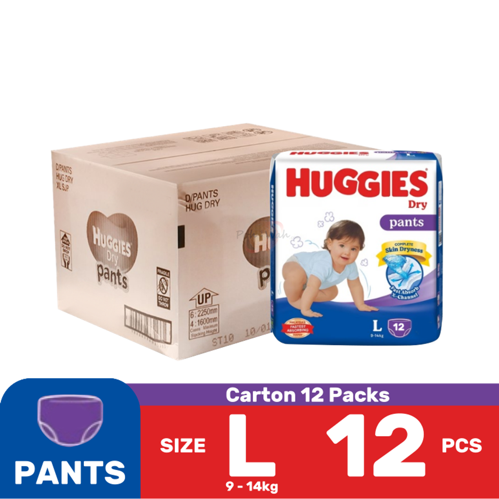 huggies drypers L carton