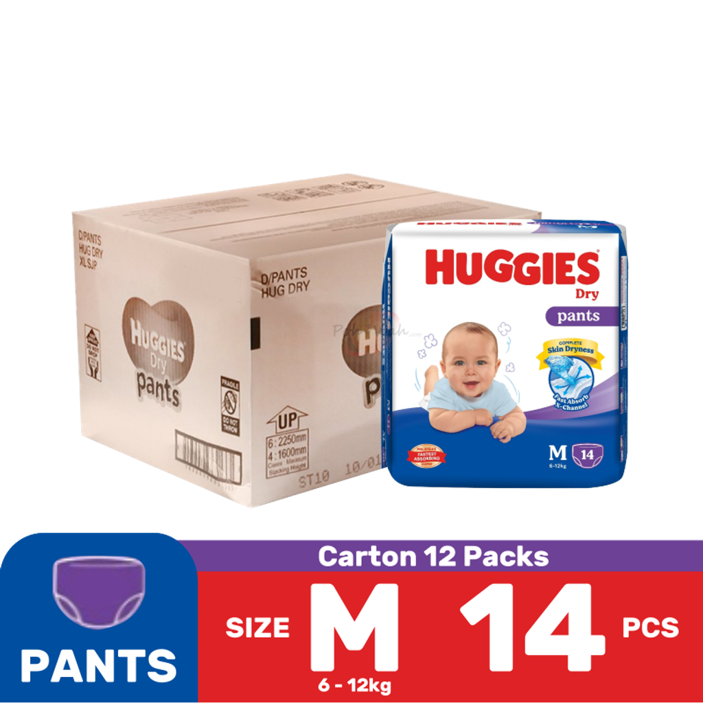 huggies drypers M carton