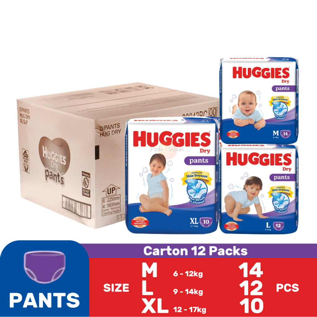huggies drypers carton