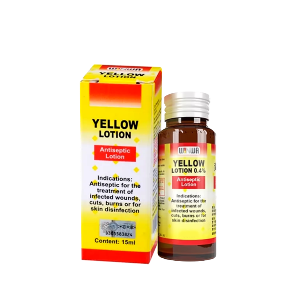 yellow antiseptic lotion
