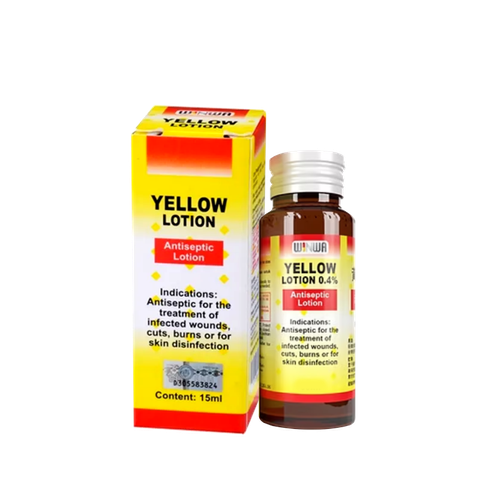 yellow antiseptic lotion