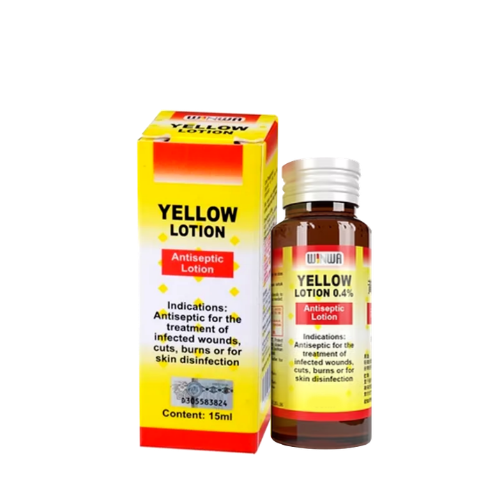 yellow antiseptic lotion
