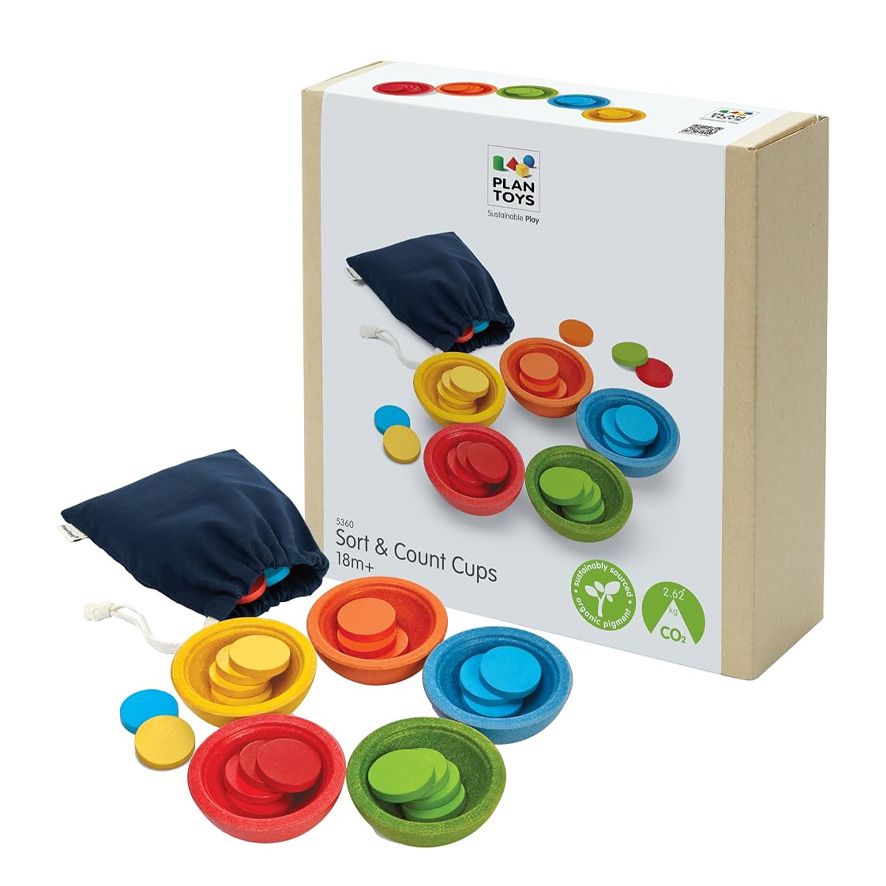 Plan Toys Sort & Count Cups 5360