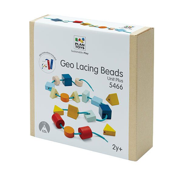 Plan Toys Lacing Geo Beads - Unit Link 5466 1