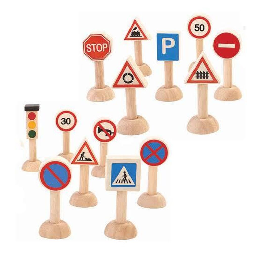 Plan Toys Set Of Traffic Sign & Lights 6203 3