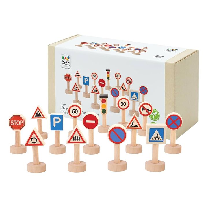 Plan Toys Set Of Traffic Sign & Lights 6203 1