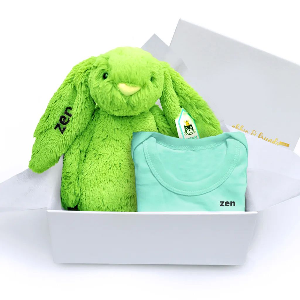 GIFT SET-BASHFUL-APPLE-BUNNY-MINTROMPER