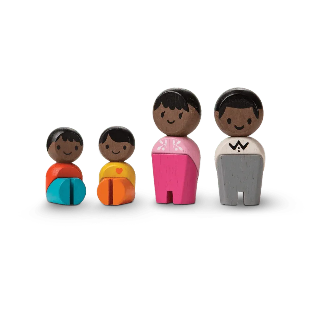 6266_PlanToys_FAMILY_I__AFRO-AMERICAN__Pretend_Play_Imagination_Social_Language_and_Communications_Fine_Motor_3yrs_Wooden_toys_Education_toys_Safety_Toys_Non-toxic_0