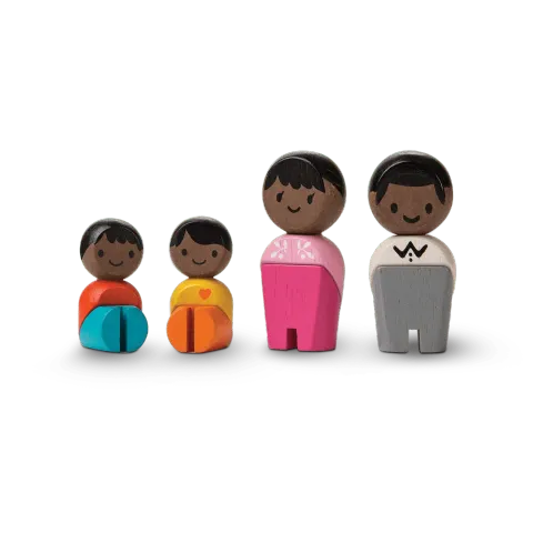 6266_PlanToys_FAMILY_I__AFRO-AMERICAN__Pretend_Play_Imagination_Social_Language_and_Communications_Fine_Motor_3yrs_Wooden_toys_Education_toys_Safety_Toys_Non-toxic_0