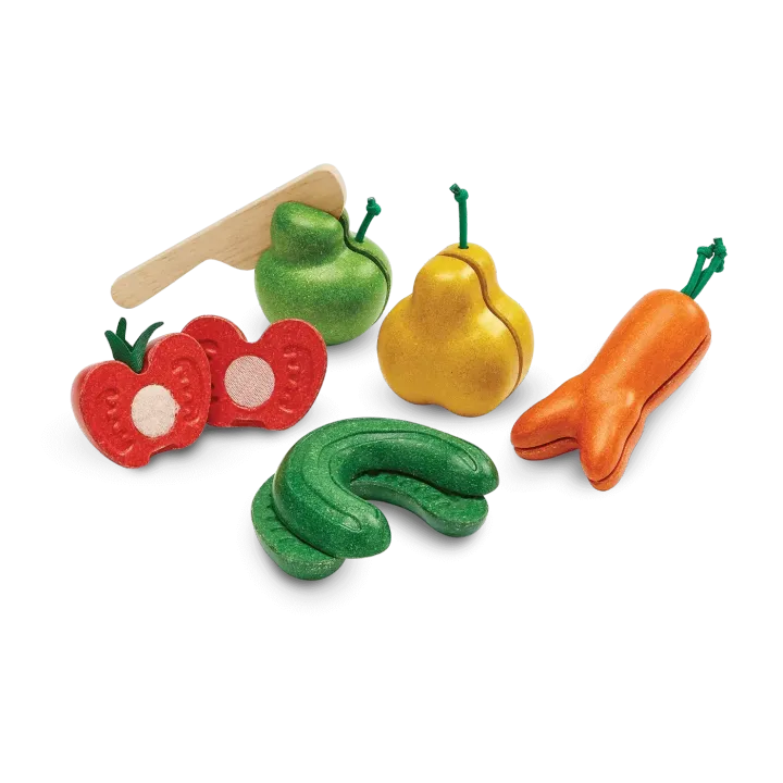 3495_PlanToys_WONKY_FRUIT_and_VEGETABLES_Pretend_Play_Coordination_Concentration_Imagination_Language_and_Communications_Social_Fine_Motor_18m_Wooden_toys_Education_toys_Safety_Toys_Non-toxic_0