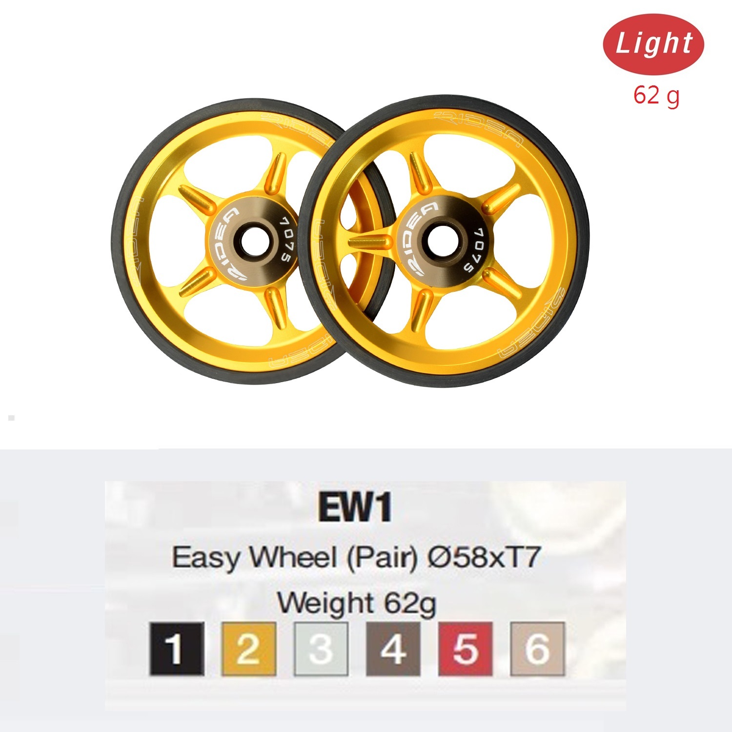 RIDEA パーツ Bracket Brompton EEWB1 Easy Extendable Wheel カラー 激安卸販売新品 EEWB1