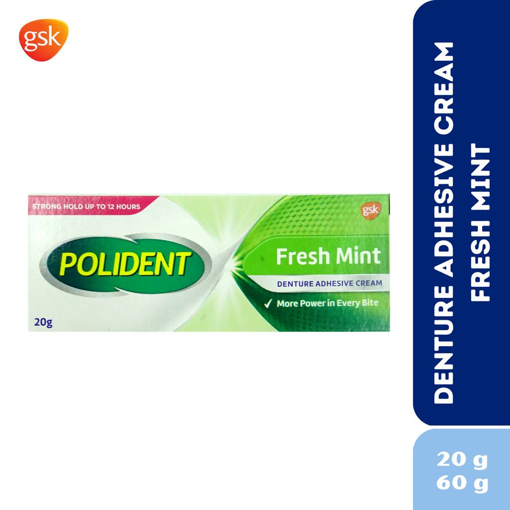 POLIDENT Denture Adhesive Cream Fresh Mint ANIS