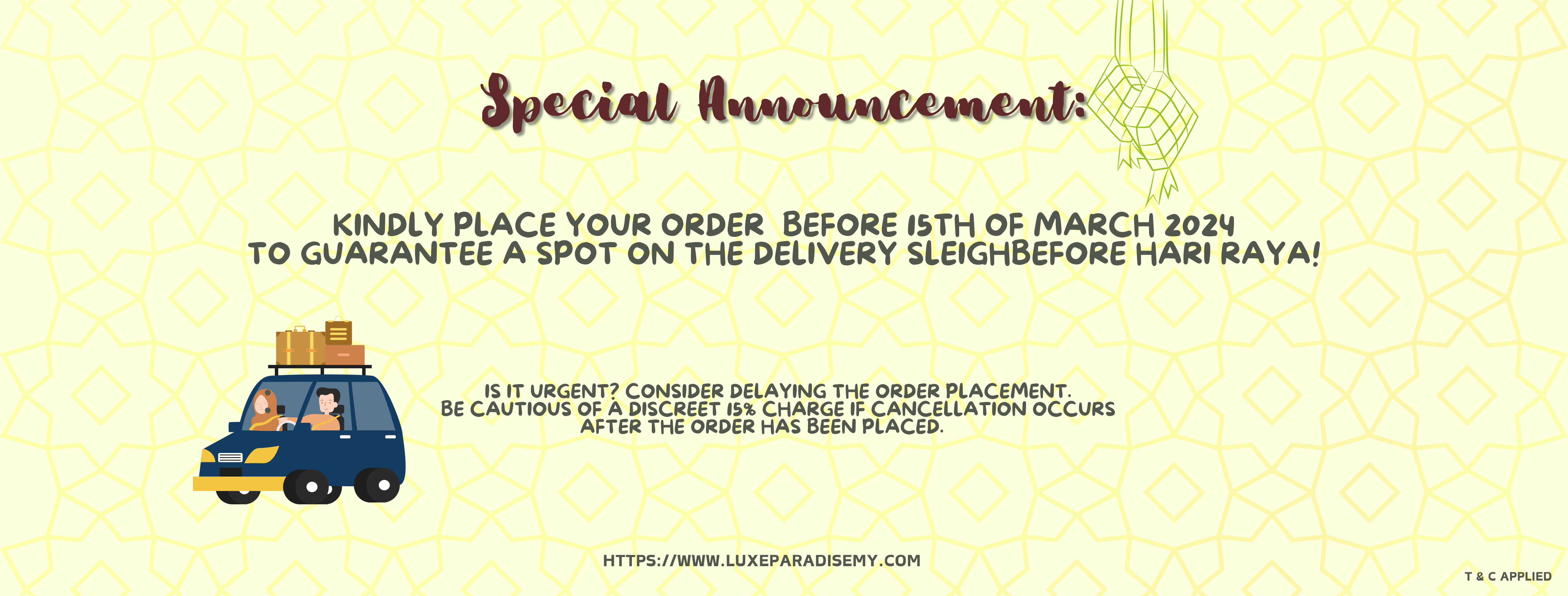 Delivery annoument 