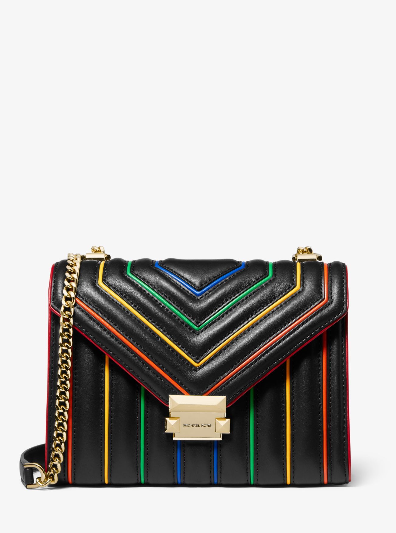 Michael Kors Whitney Large Rainbow Quilted Leather Convertible Shoulder Bag – Luxe Paradise